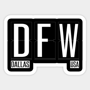 DFW- Dallas Ft. Worth TX Airport Code Souvenir or Gift Shirt Sticker